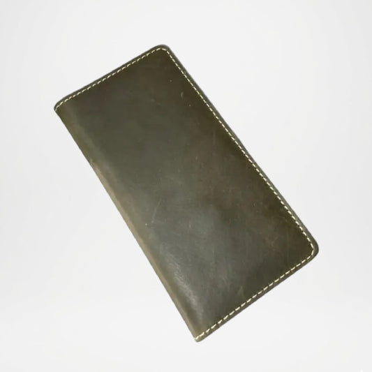 Heritage Olive Green Genuine Leather Long Wallet
