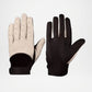 Harrison Two-Tone Beige and Brown Leather Gloves For Men