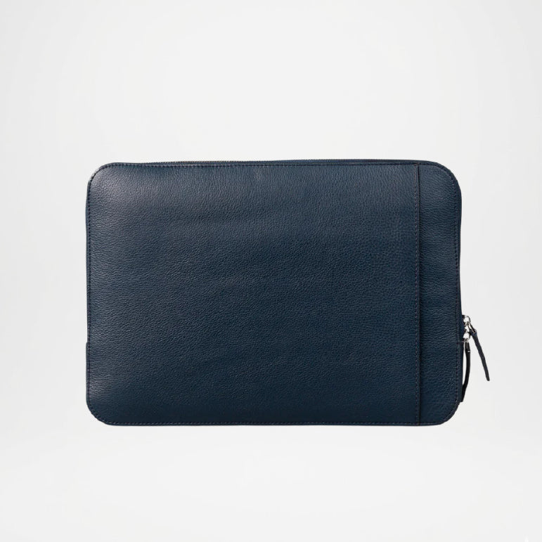 Baxter Midnight Blue Leather Laptop Case