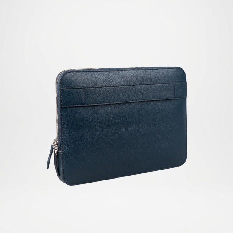 Baxter Midnight Blue Leather Laptop Case