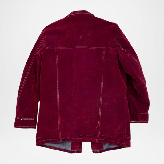 Red Vintage Velvet Jacket for Women