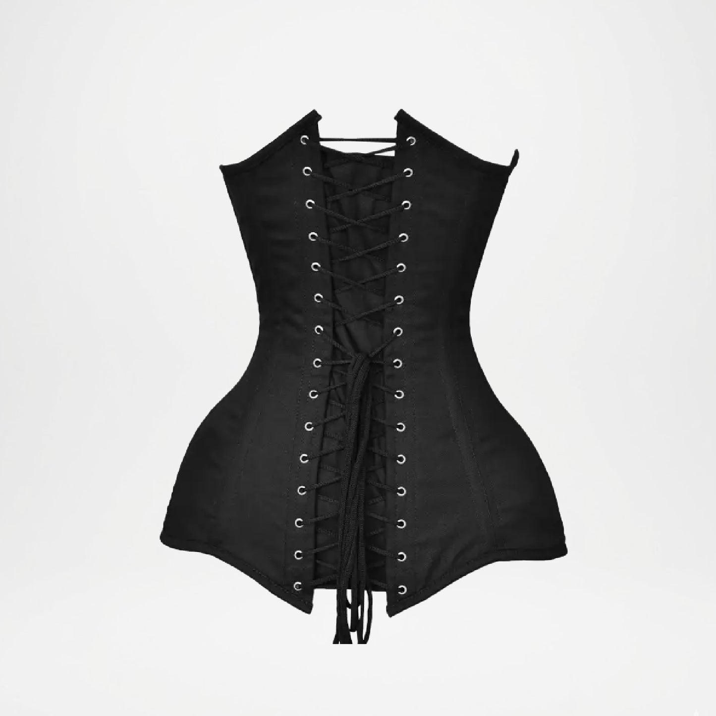 Black corset with lace-up