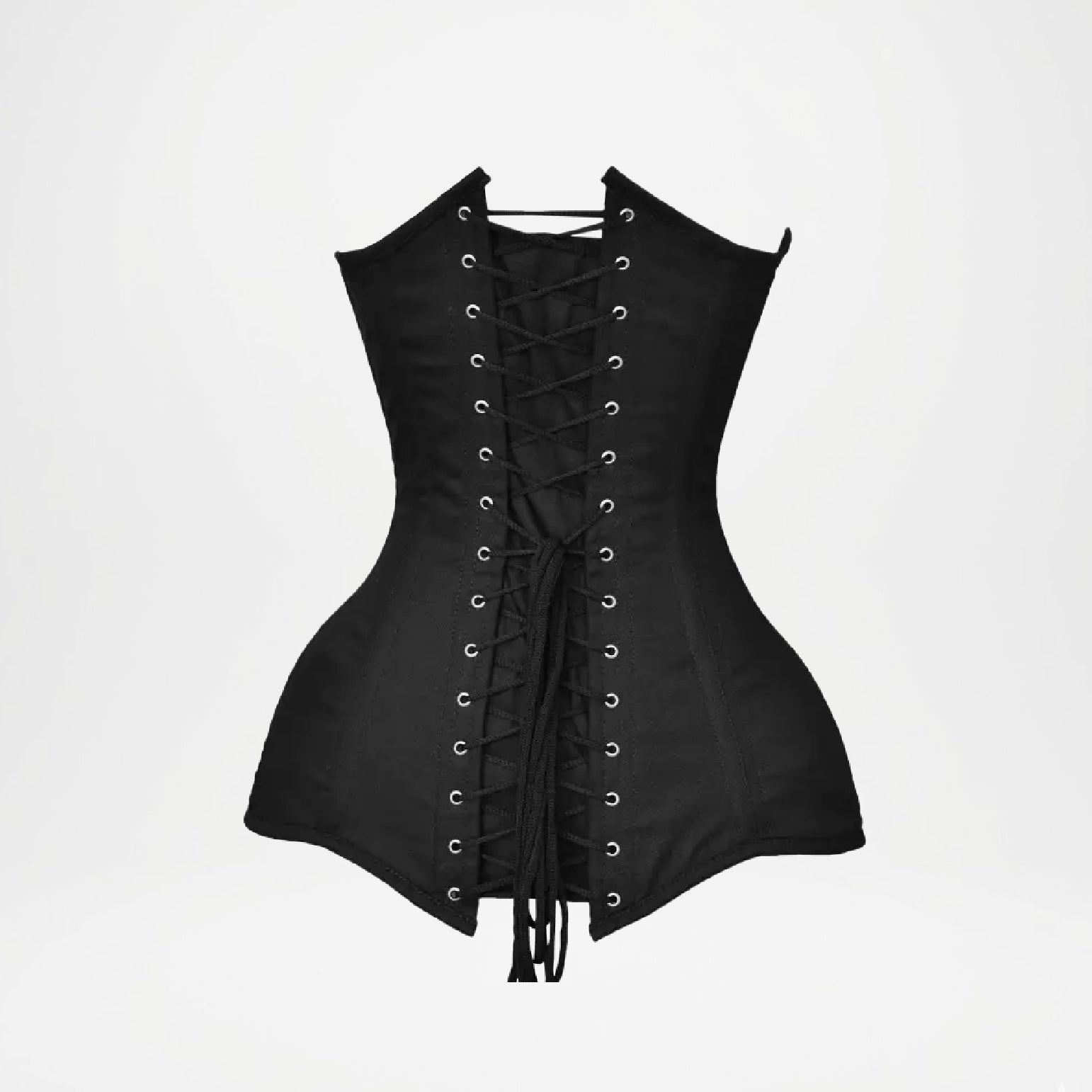 Black corset with lace-up