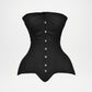 Black Satin Overbust Corset Women