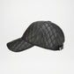 Frampton Black Padded Genuine Leather Cap for Men