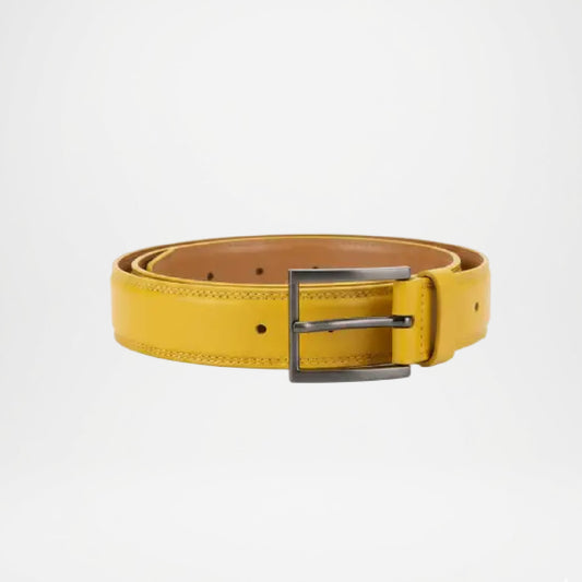 Bellford Premium Mustard Yellow Genuine Leather Belt