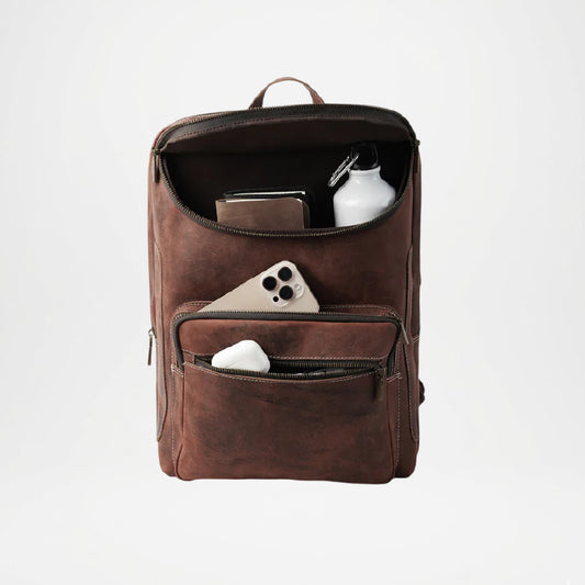Bedford Brown Leather Heritage Backpack