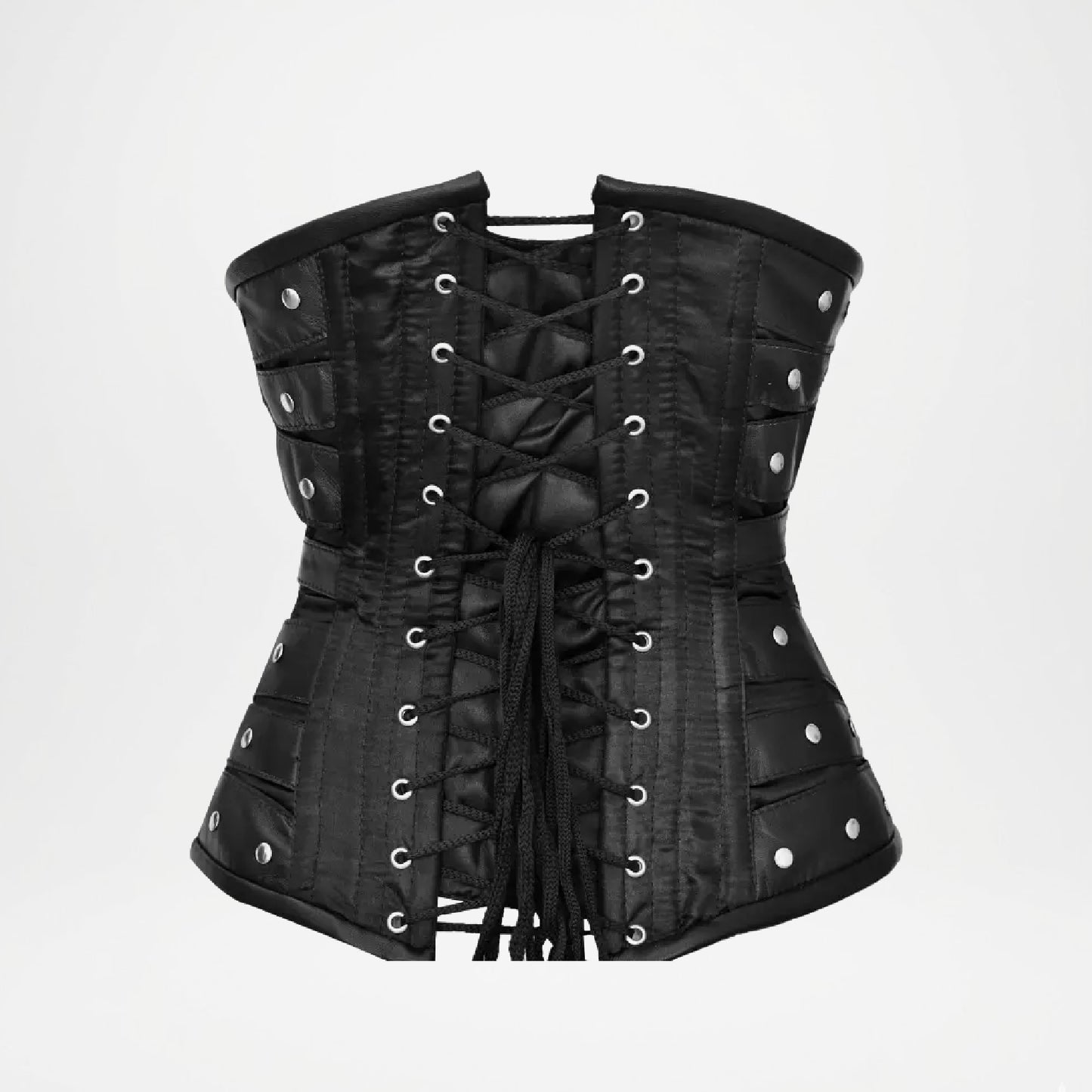 black underbust corset top women
