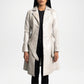Off white Leather Trench Coat Women