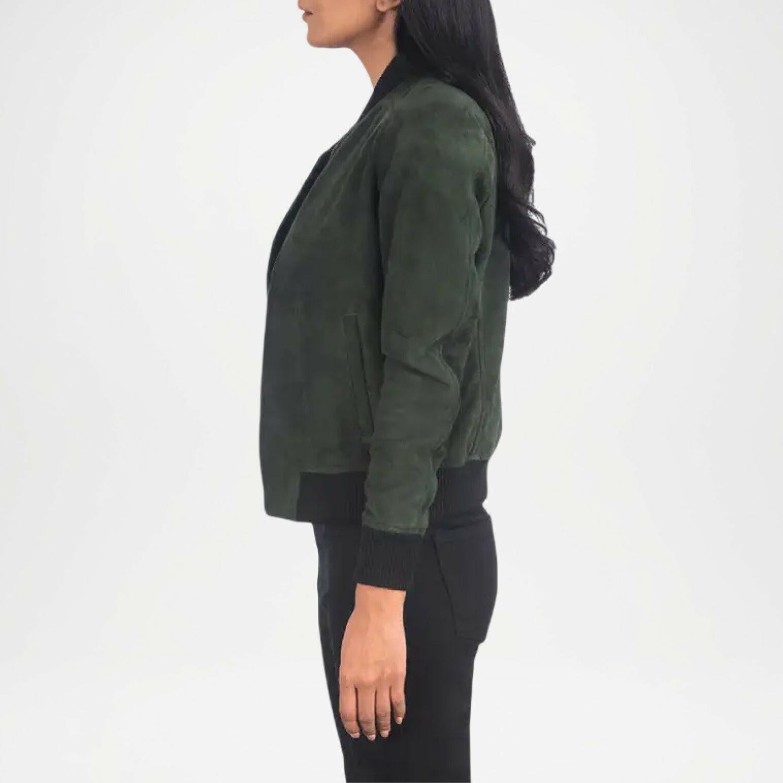 Person wearing a green jacket