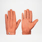 Harrison Cognac and Brown Two-Tone Leather Gloves For Men