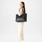 Bianca Black Leather Tote Bag Pouch