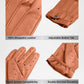 Harrison Cognac and Brown Two-Tone Leather Gloves For Men