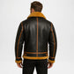 Men's Buff Leather Jacket – Brown Shearling Winter Jacket