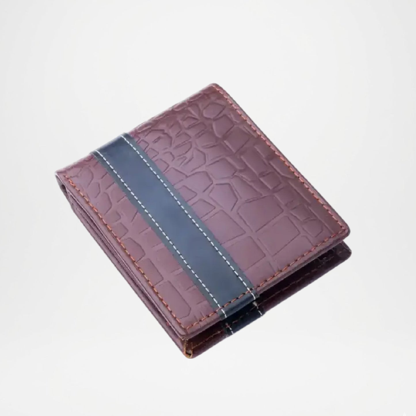 Men’s Brown Crocodile Embossed Leather Wallet