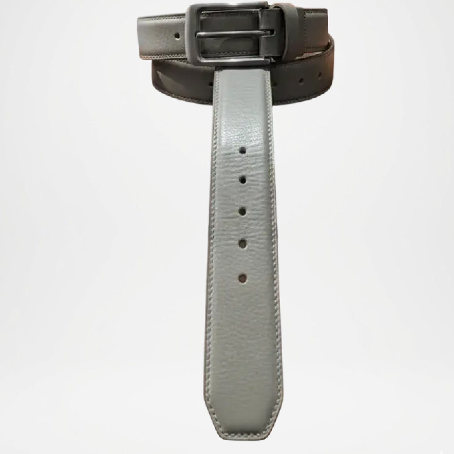 Bellford Textured Matte Buckle Genuine Leather Belt