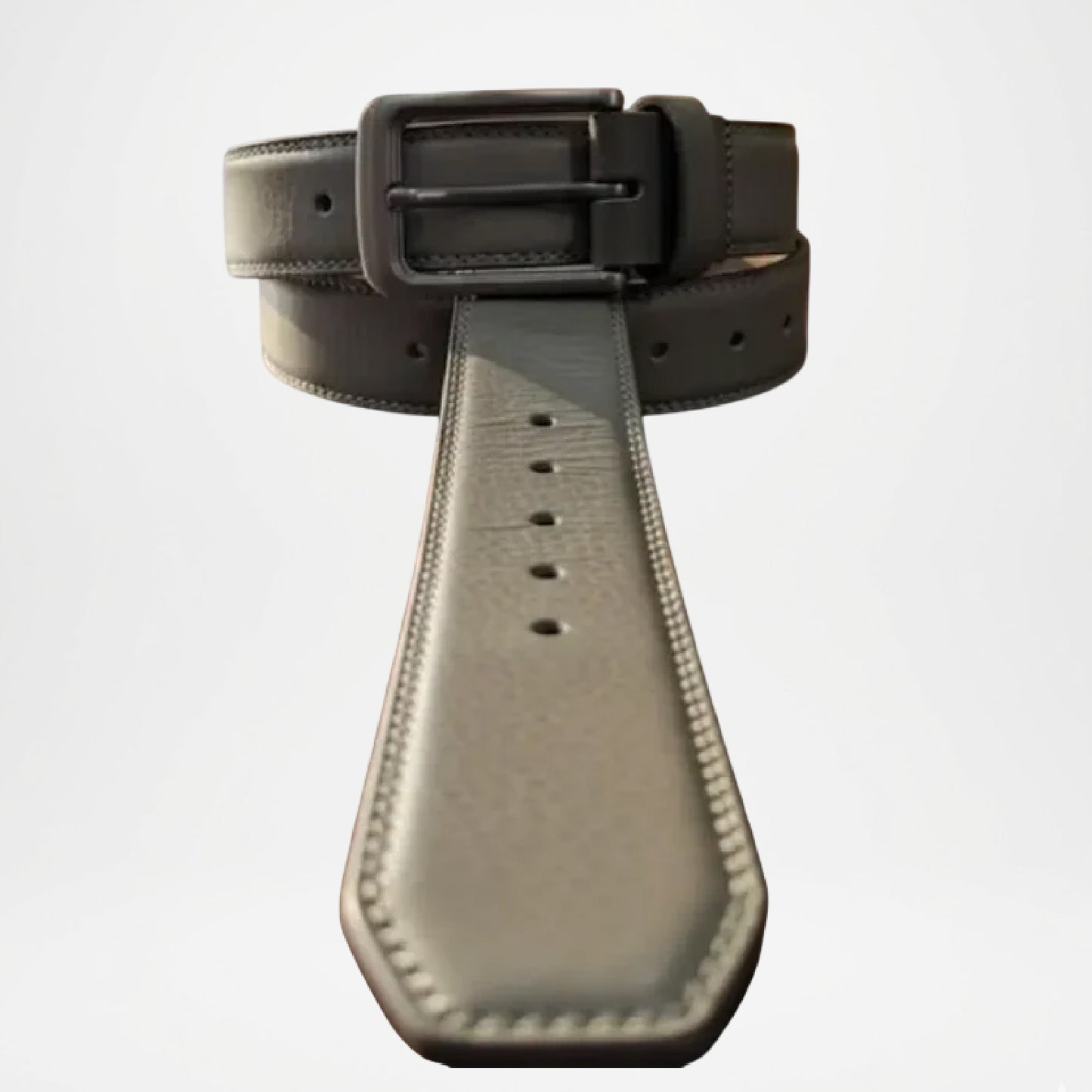Bellford Textured Matte Buckle Genuine Leather Belt