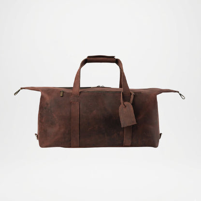 Dale Brown Distressed Leather Duffle Bag