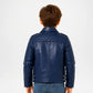 Kids Motorcycle Jacket | Blue Leather Biker Jacket