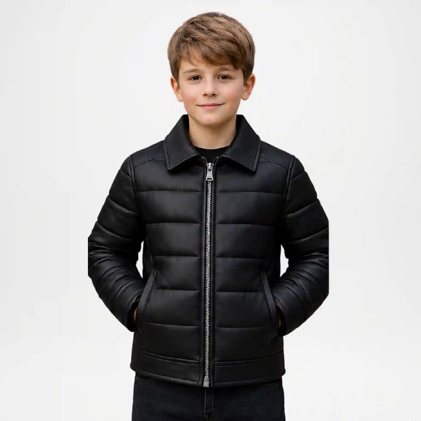 Kids Puffer Jacket | Black Quilted Winter Jacket