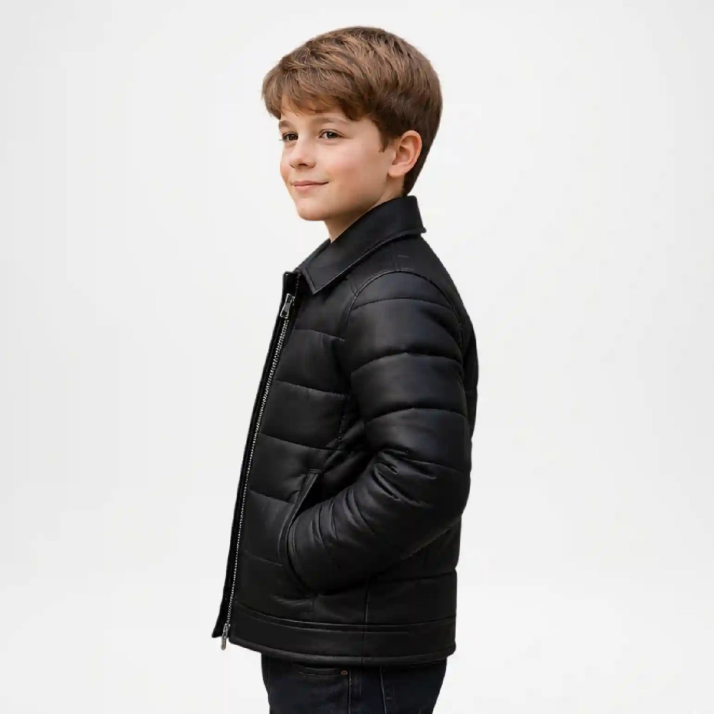 Kids Puffer Jacket | Black Quilted Winter Jacket