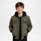 Bomber Jacket Boys | Green Hooded Military Jacket
