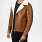 Alberto Brown Shearling Leather Jacket for Men