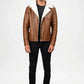 Alberto Brown Shearling Leather Jacket for Men