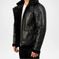 Genuine leather B3 bomber jacket with shearling lining