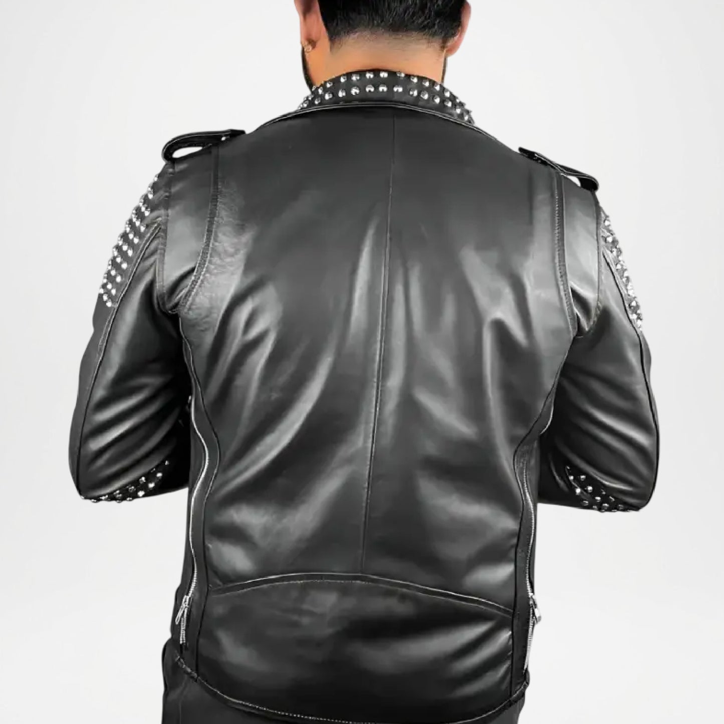black moto biker jacket