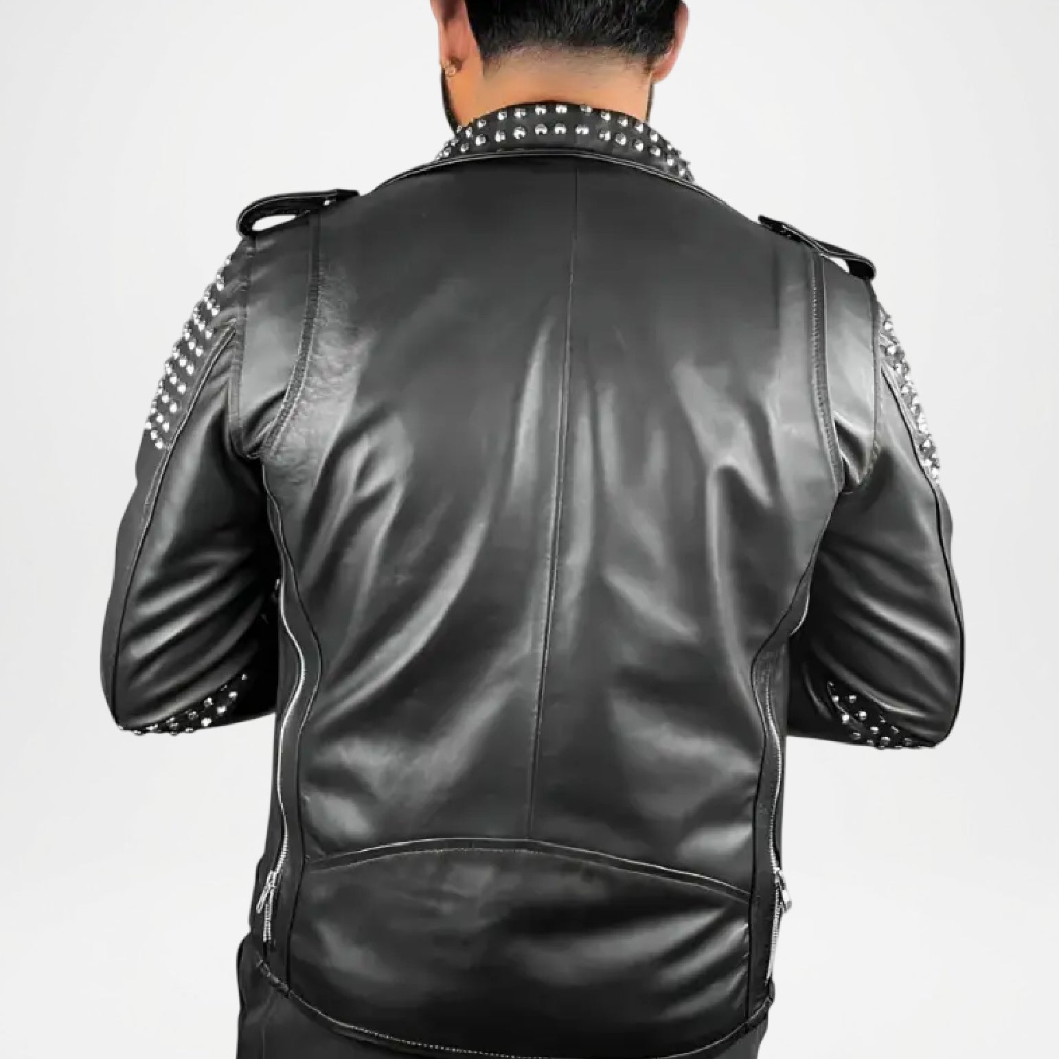 black moto biker jacket