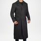 Elegant Men’s Black Wool Coat Warm Winter Wear
