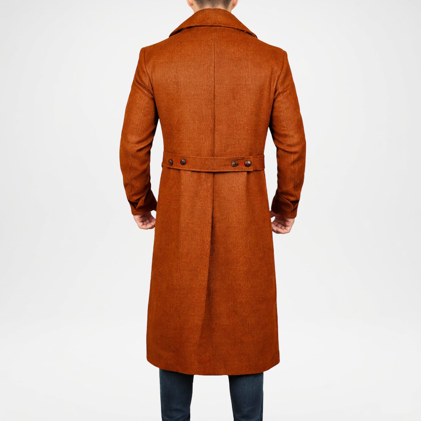 brown wool coat long