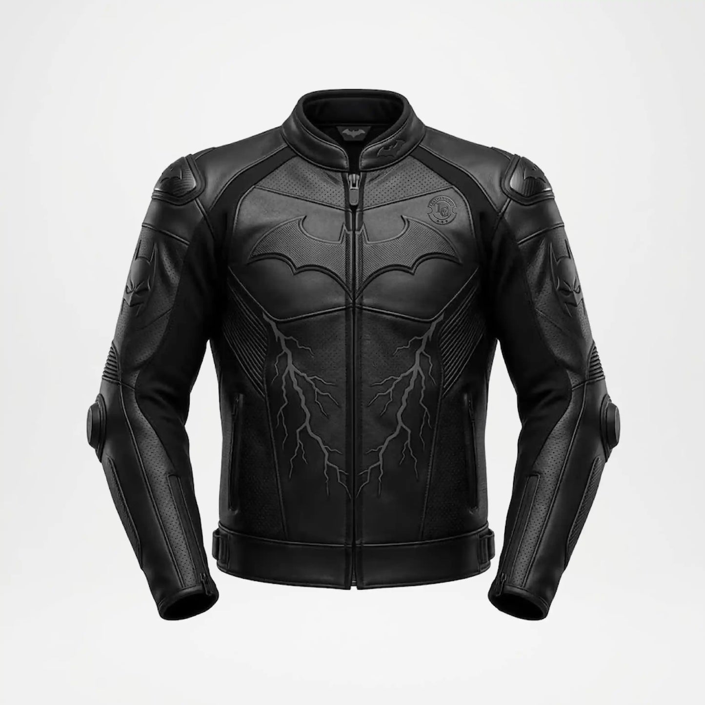 Batman Leather Biker Jacket Black Armor Style