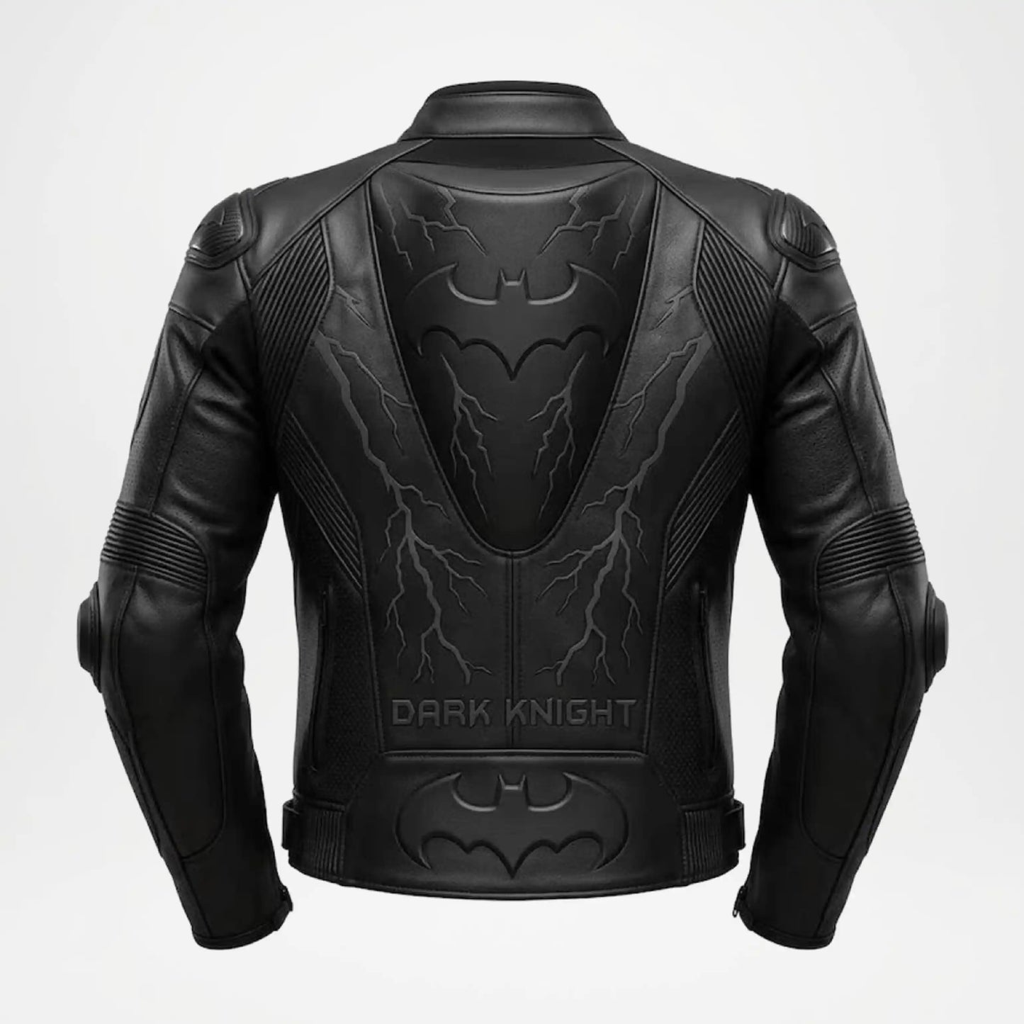 Batman Leather Biker Jacket Black Armor Style