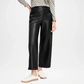 women's skinny fit black leather pants
