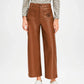 Women’s Brown Leather Crop Pants