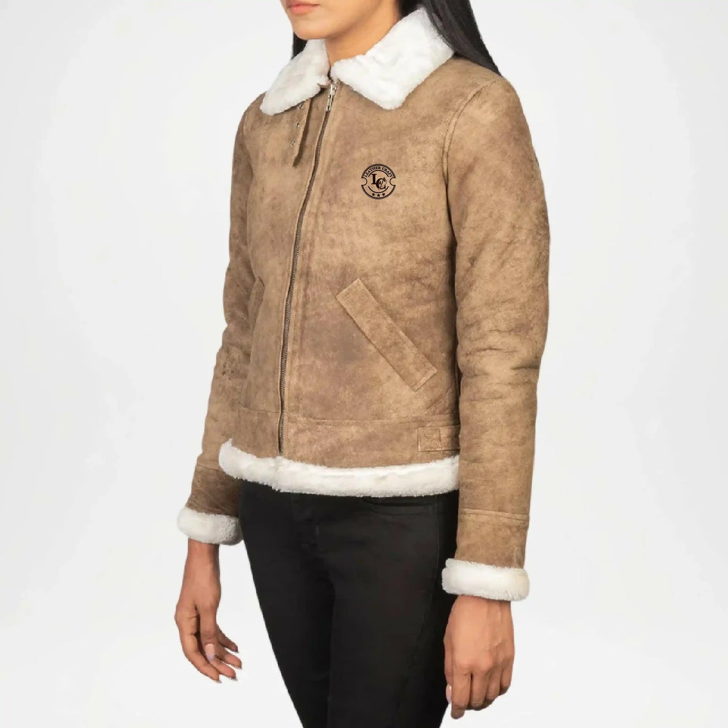 womens b3 aviator shearling jacket