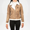 womens beige brown b3 shearling jacket