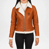 Distressed Brown Leather Jacket women