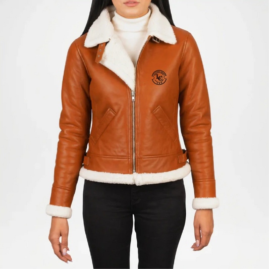 Distressed Brown Leather Jacket women