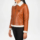 distressed brown leather jacket outfit
