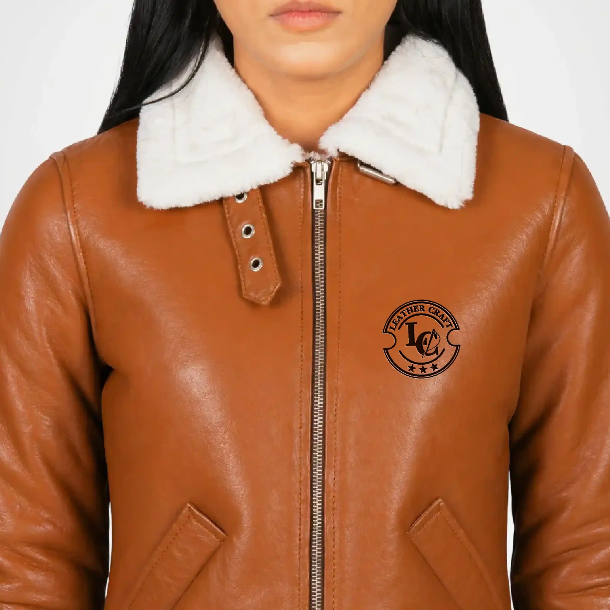 distressed brown leather jacket
