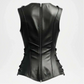 womens black sleeveless biker jacket