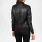 womens black aviator leather jacket