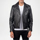 black leather moto jacket men