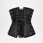 Black corset with silver hardware