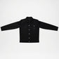 Cotton fleece black trucker jacket for men