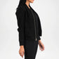 womens black suede bomber jacket
