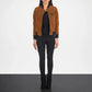 brown suede bomber jacket for women